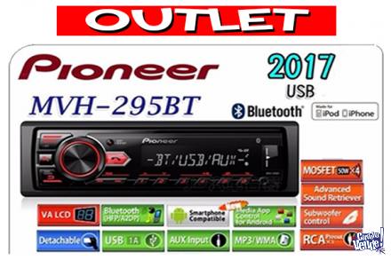 Stereo Pioneer 295 Bt Usb Aux Am/fm Bluetooth ORIGINAL 2018