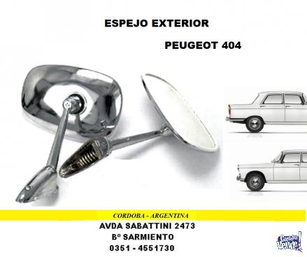 ESPEJO EXTERIOR CROMADO PEUGEOT 404