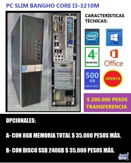 PC SLIM BANGHO CORE I3 EXCELENTE ESTADO - SUPER OFERTA!