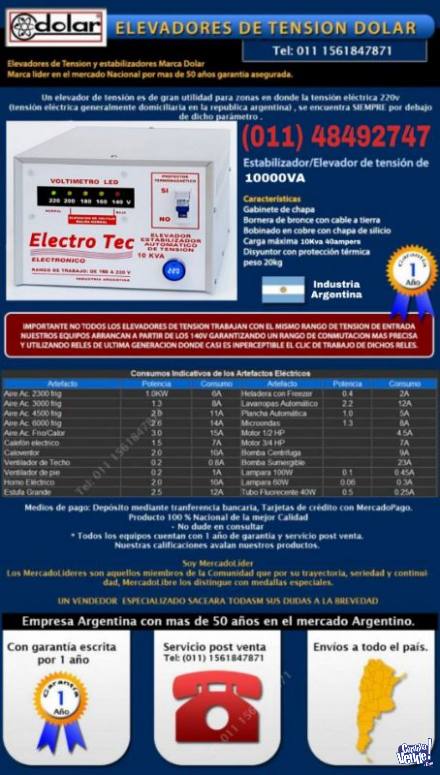 Elevador de Voltaje - elevadores de Corriente Ventas 011-484