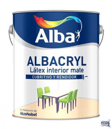 Latex Interior ALBACRYL Mate Blanco 4lt-COLORMIX