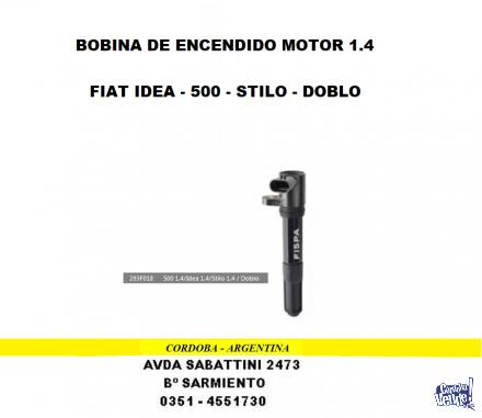BOBINA ENCENDIDO FIAT IDEA - 500 - STILO - DOBLO MOTOR 1.4