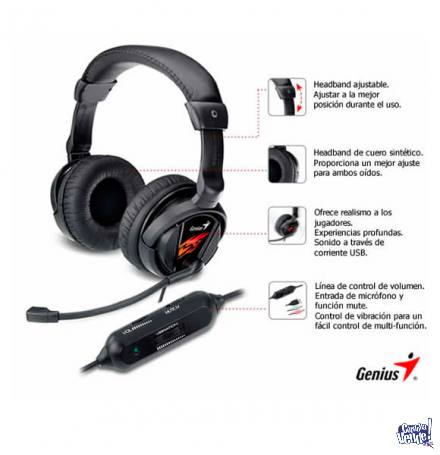 Auriculares Gamer Genius Hs-g500v Vibración
