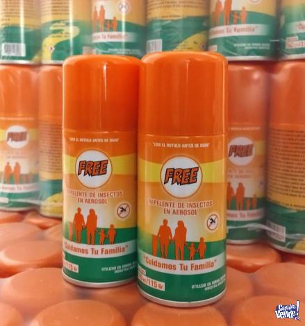 packs x12 repelentes de insectos mosquitos free aerosol