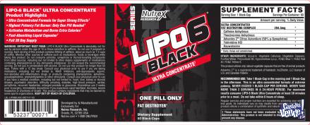 Lipo 6 Black Ultra Concentrate - Nutrex