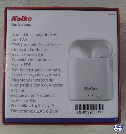 Kolke Kab-408 Auricular Inalámbrico Bluetooth Con Tws