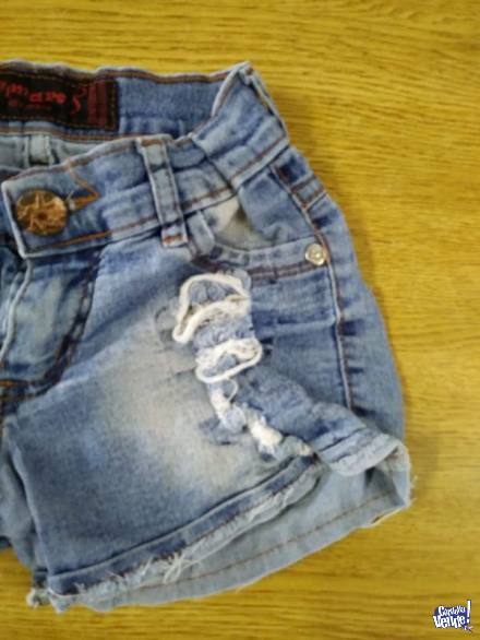 VENDO SHORT NENA JEANS 'FUMARELL'(Talle:'4 AÑOS')($3500)(Wh