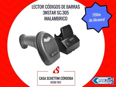 LECTOR CÓDIGOS DE BARRAS 3NSTAR SC305 INALÁMBRICO USB CÓR