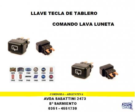LLAVE TECLA COMANDO DE LAVA LUNETA FIAT