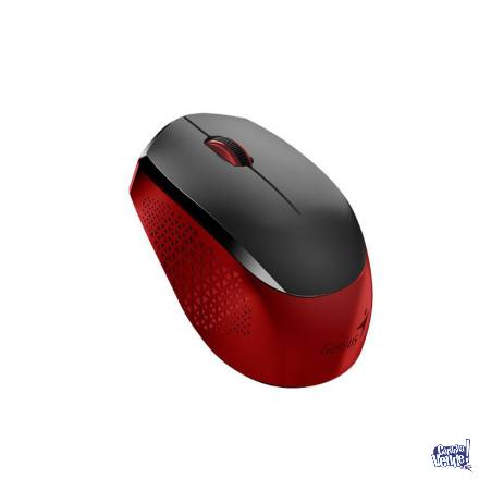 Mouse Inalambrico Silencioso Nx-8000s Rojo Y Negro Genius