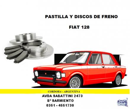 DISCO Y PASTILLAS DE FRENO FIAT 128