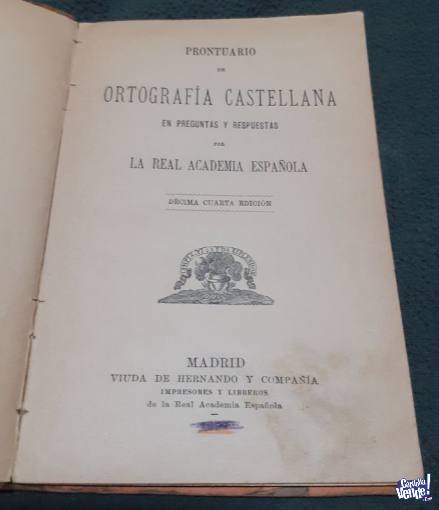 Prontuario De Ortografía Castellana 1894