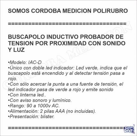 BUSCAPOLO INDUCTIVO PROBADOR DE TENSION POR PROXIMIDAD CON S
