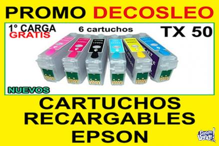 Cartucho Recargable Epson T50 R290 1430w R1410 DECOSLEO en Argentina Vende
