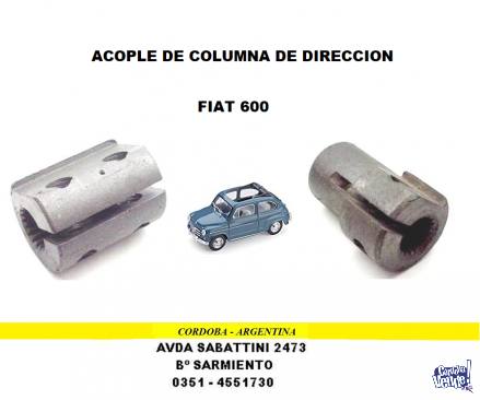 ACOPLE COLUMNA DIRECCION FIAT 600