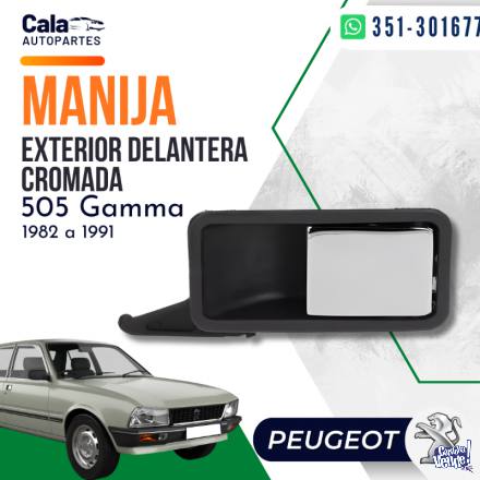 Manija Exterior Delantera Cromada Peugeot 505 Gamma