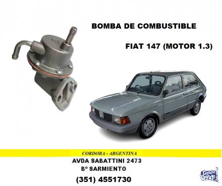 BOMBA DE COMBUSTIBLE FIAT 147 - MOTOR 1.3