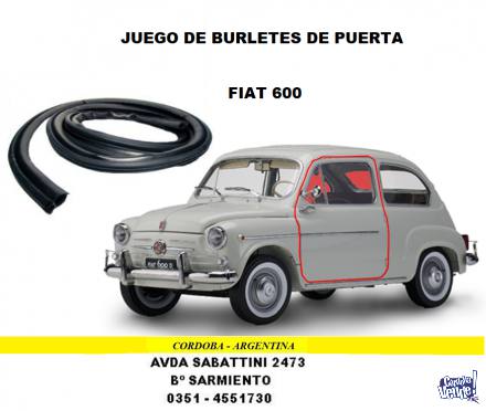 JUEGO BURLETE DE PUERTA FIAT 600