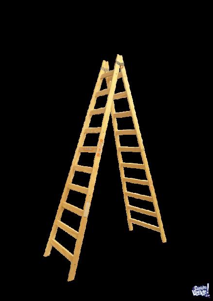 Escalera de madera tipo pintor reforzada tijera N7 - SCALA