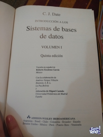 Sistemas de bases de datos vol 1 5ta edición - Date