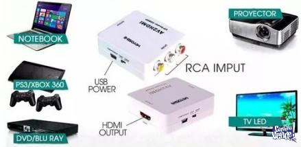 Conversor RCA a HDMI Adaptador 1080p