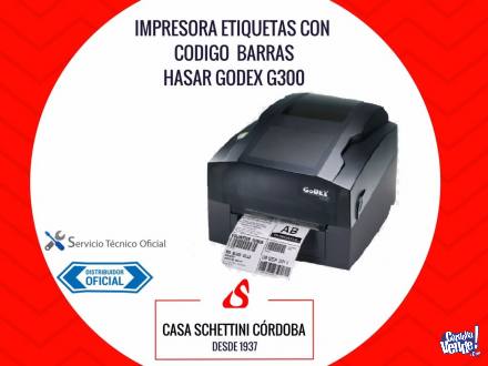Impresora etiquetas código de barras Hasar Godex G300 Zebra