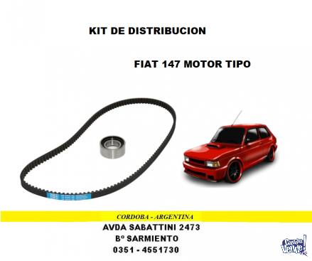KIT DE DISTRIBUCION FIAT 147 - FIORINO MOTOR TIPO