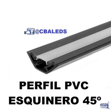 Perfil Esquinero 45° PVC TIRA LED LIQUIDACION DE STOCK