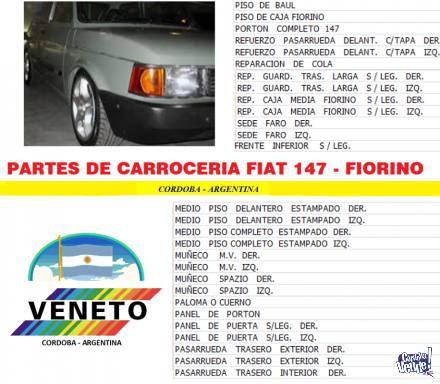 AUTOPARTES - CARROCERIA FIAT 147 - FIORINO en Argentina Vende