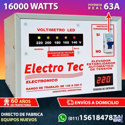 Elevador de tensión 16000 Watts 011-1561847871 en Argentina Vende