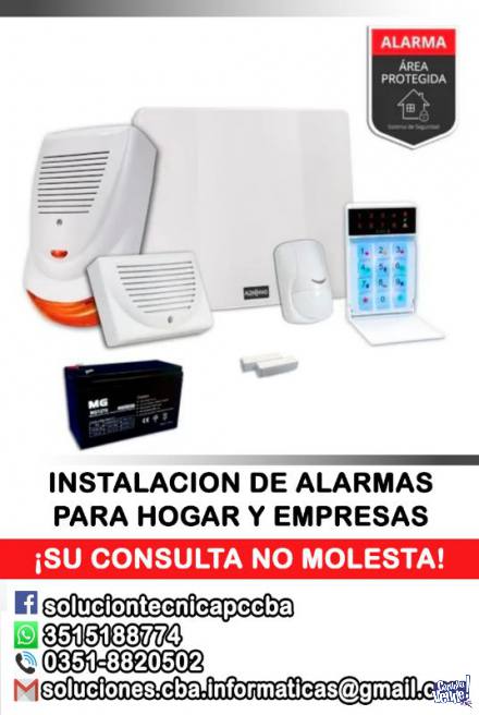 Instalación de alarmas para hogar y Empresas!