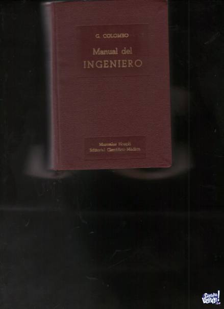 MANUAL DEL INGENIERO   G.Colombo 1961  $ 2900