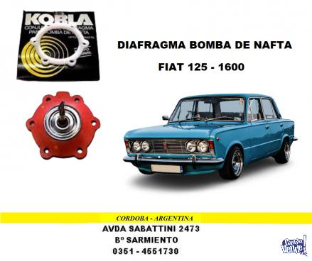 DIAFRAGMA BOMBA DE NAFTA FIAT 125 - 1600
