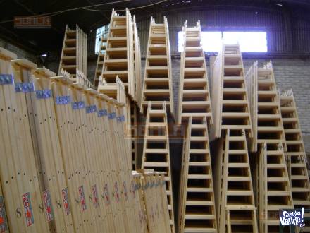 Escalera de madera tipo familiar liviana tijera N8 SCALA