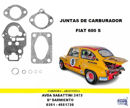 JUNTAS CARBURADOR FIAT 600 S