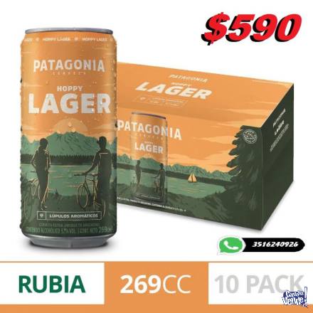 Cerveza Patagonia Lager Pack x 10 lata 269cm3