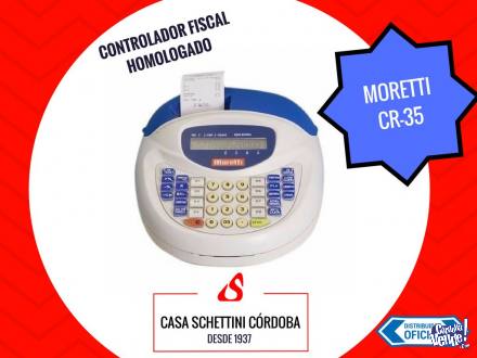 Controlador fiscal Moretti CR35 fiscalización rollos córdo en Argentina Vende