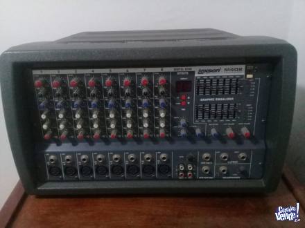 Consola Lexsen M408 potenciada 8 canales + dos parlantes
