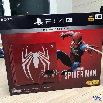 Sony Ps4 Pro 1tb Spiderman-red Edición Limitada Con Dualsho