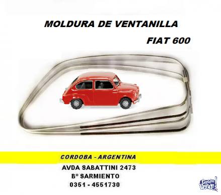 MOLDURA VENTANILLA FIAT 600