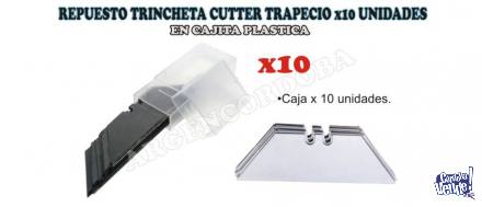REPUESTO TRINCHETA CUTTER TRAPECIO x10 UNIDADES