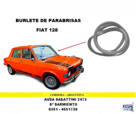 BURLETE DE PARABRISAS FIAT 128