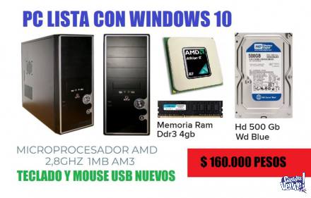 PC EXCELENTE ESTADO DESDE 120MIL PESOS - SUPER OFERTA!