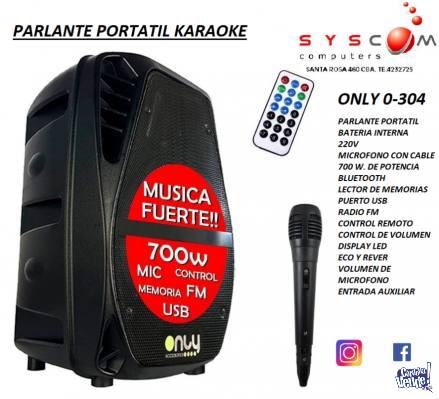 parlante karaoke bluetooth portatil con bateria