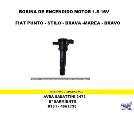 BOBINA ENCENDIDO FIAT PUNTO - BRAVO - MAREA - STILO 1.8 16v