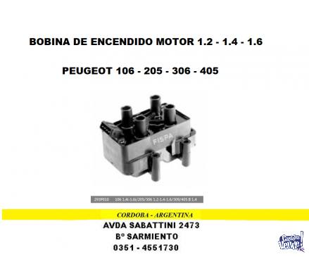 BOBINA ENCENDIDO PEUGEOT 106 - 306 - 405 - 205