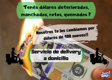 Compro Dólares Manchados Y Deteriorados en Argentina Vende