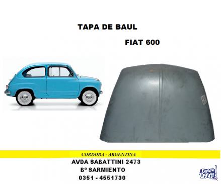 CAPOT - TAPA BAUL FIAT 600