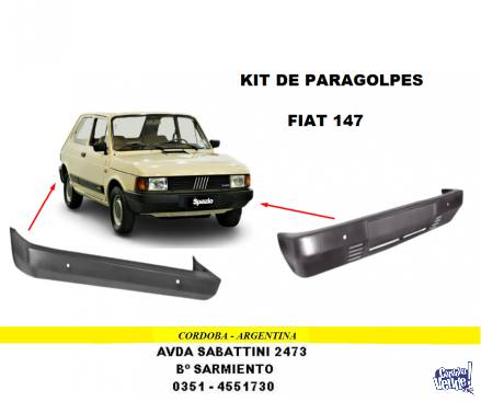 KIT DE PARAGOLPES (DELANTERO Y TRASERO) FIAT 147