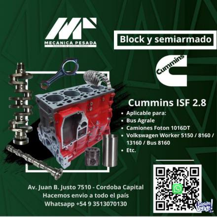 SEMIARMADO PARA CUMMINS ISF 2.8L - 4 cil